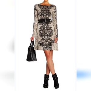 BCBGMAXAZRIA REGAN ETCHED FLORAL  sweter DRESS SIZE S